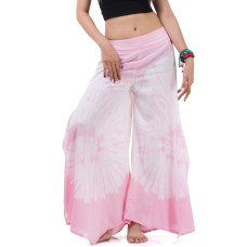 Pink hippie skirt pants, Wide leg pants Bohemian style FK425